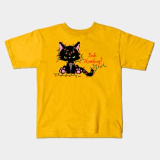 Bah Humbug Kitty Kids T-Shirt